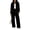 Black #04, variant on Women's Velour Tracksuit 2 Piece Matching Set Zip‑Up Mock Neck Jacket And Wide Leg Pants Cozy Athleisure Outfit For Airport Travel Lounge Fall Daily Wear