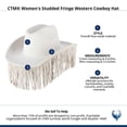 thumbnail image 5 of CTM  Studded Fringe Western Cowboy Hat (Women), 5 of 5