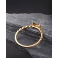 thumbnail image 3 of HeartsAndYou 0.8ct Round Cut Moissanite Engagement Ring for Women 18k Yellow Gold Over Silver Bow Design, 3 of 9