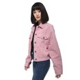 thumbnail image 3 of Feinuhan Women's Casual Corduroy Button Down Long Sleeve Short Jacket Outerwear, Pink, Large, 3 of 6