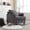 Grey, variant on YWEN Mid-Century Modern Accent Chair, Chenille Upholstered Armchair with Pillow and Solid Wood Legs Lounge Chair with Thick Cushion Club Chair Cozy Reading Chair for Living Room, Bedroom