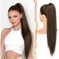 thumbnail image 1 of Yanonmyfd Black Straight Drawstring Ponytail Extension - 28 Inch Long Straight Drawstring Ponytail Extension Natural Looking Fluffy Soft Synthetic Cheer Posh Pony Tails Hairpieces Daily Party, 1 of 38
