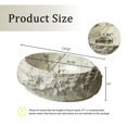 thumbnail image 2 of 18" Artistic Stone Pattern Vessel Bathroom Sink - Irregular Oval Resin Basin，Ivory, 2 of 6