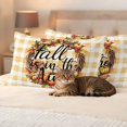 thumbnail image 3 of Pumpkin Fall Outdoor Waterproof Pillow Covers, Thanksgiving Maple Leaf Orange Check Decorative Rectangle Throw Pillowcase Sofa Cushion Sham for Patio/Couch/Chair, 20"x12" 2 Pack, 3 of 8