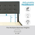 thumbnail image 3 of Boyd Sleep Roma Black Faux Leather Full Size Fully Upholstered Platform Bed Frame with Adjustable Headboard, 3 of 11