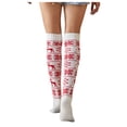 thumbnail image 4 of Harpily Solid Color Socks Thick Coil Terry Thermal Knee Thigh High Christmas Warm Knit Socks for Indoor Outdoor Winter Multi-Scene Use, 4 of 4