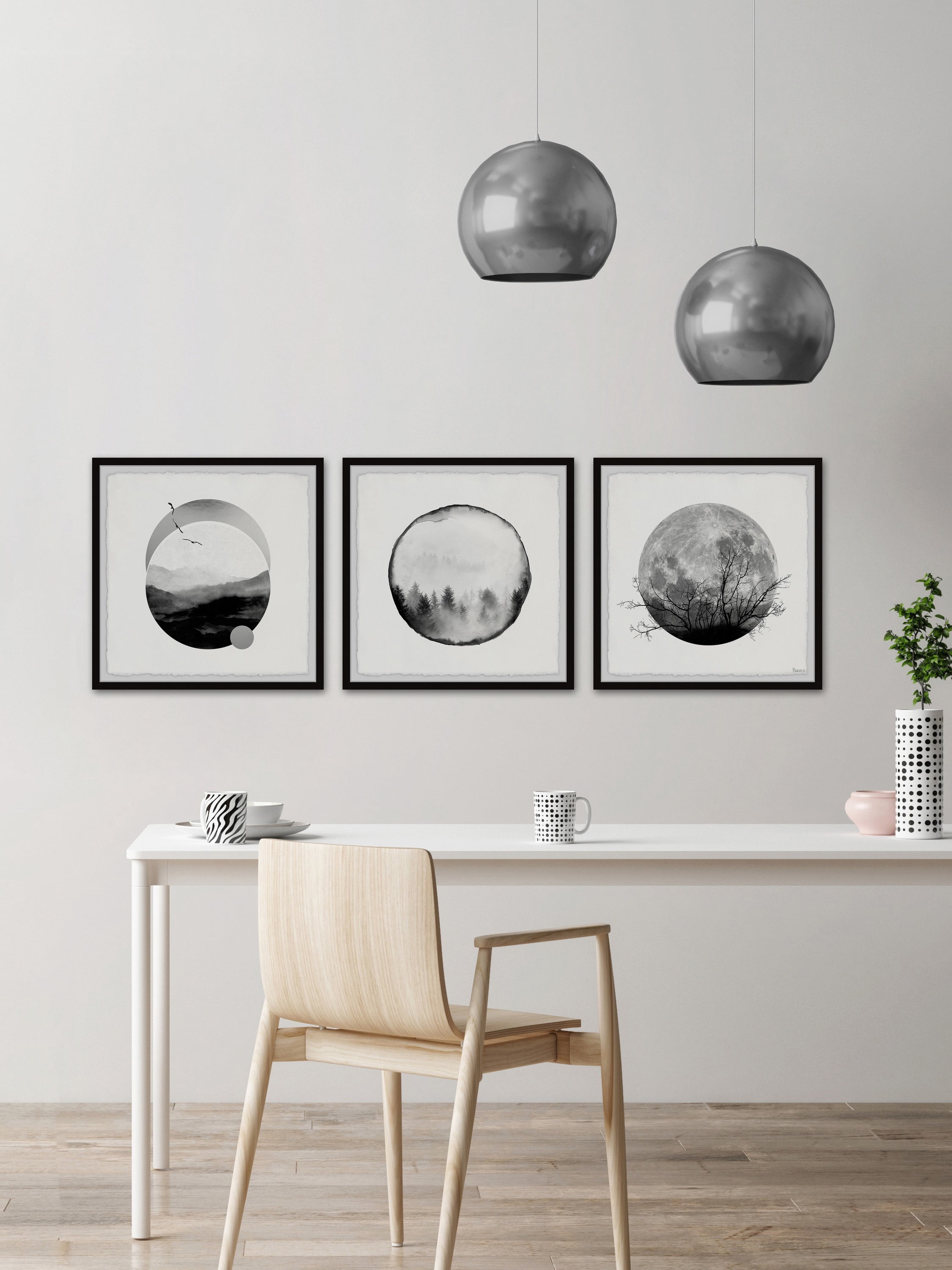 Parvez Taj Forest Moon Triptych