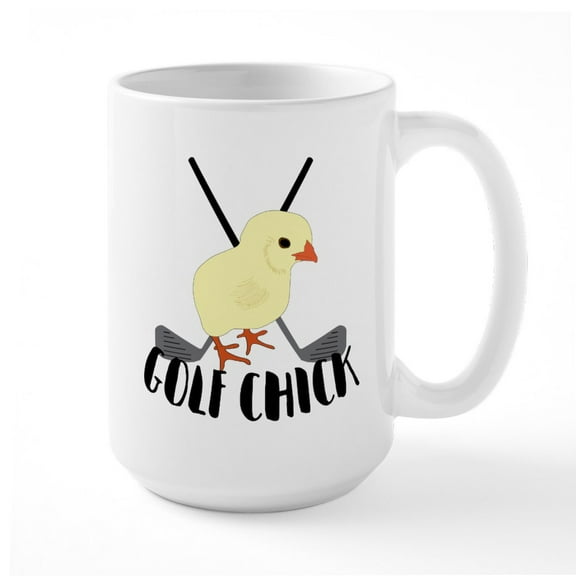 CafePress - Golf Chick - 15 oz Ceramic Large White Novelty Mug