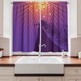 thumbnail image 2 of Ambesonne Diva Kitchen Curtains, Opera Singer Musical Notes, 55"x39", Multicolor, 2 of 3