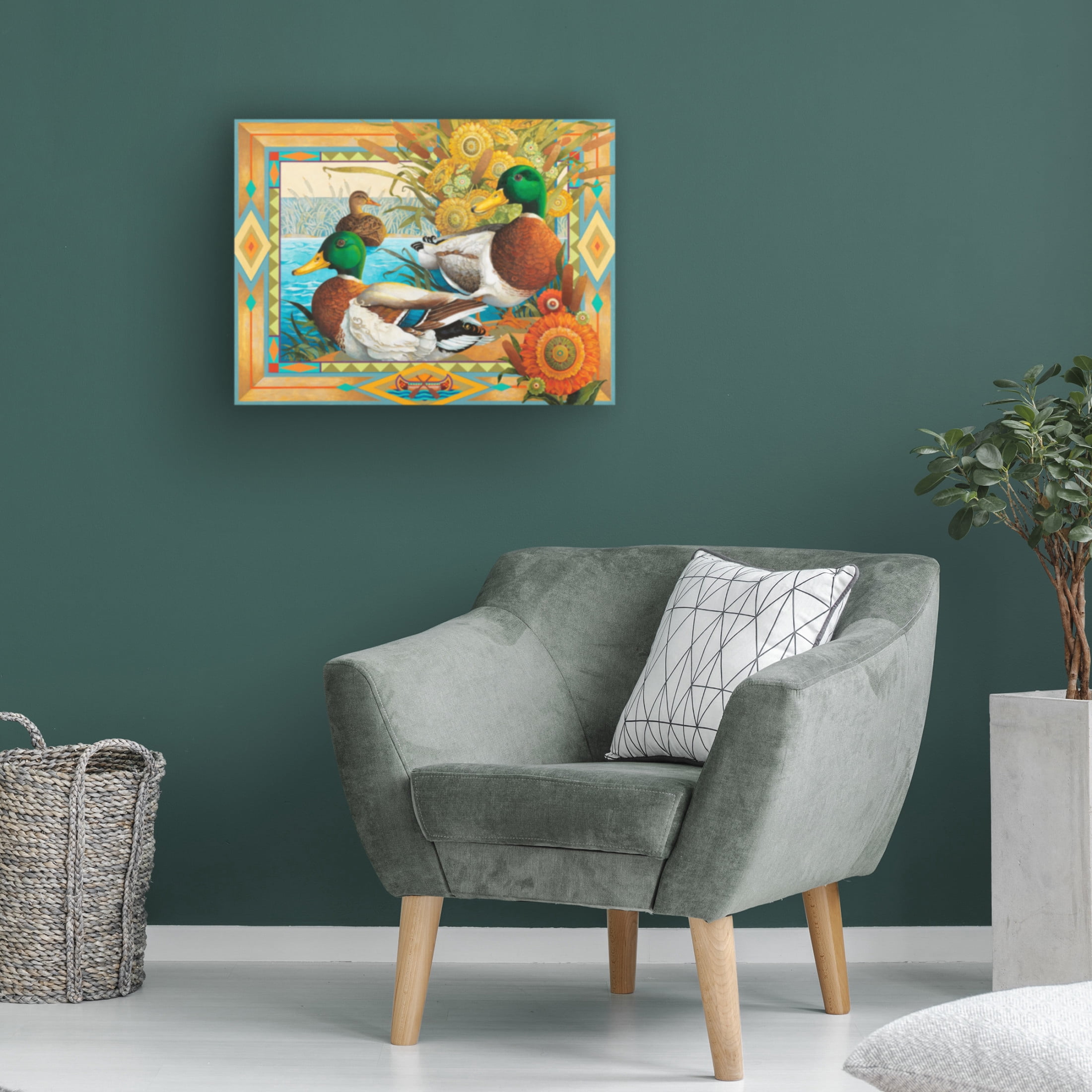 Canvas Wall Art - David Galchutt 'Marshland Friends' Wall Art for Living Room, Bedroom, or Office Décor by Trademark Fine Art - 19 x 14 Inches