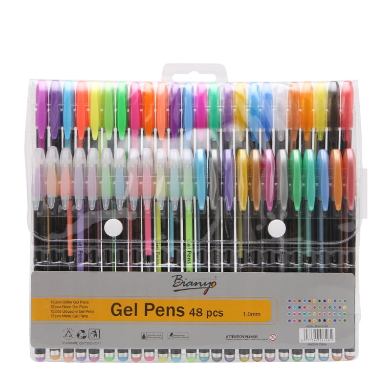 48X Color Gel Pen Refill Adult Coloring Book Ink Pens Drawing Painting CraftB zi 