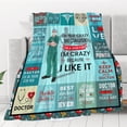 thumbnail image 2 of Doctor Gifts for Men Women, Blue Doctor Themed Blanket for Doctors Dr Physicians, Appreciation Retirement Blanket Gifts for Doctors, Unique Graduation Gifts for Medical Students 60"x50", 2 of 5