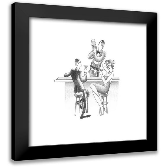 Vilar, Roger 12x12 Black Modern Framed Museum Art Print Titled - Lets Do Cocktails