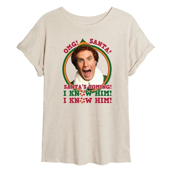 ELF - Christmas Omg Santa I Know Him - Women's Oversized T-Shirt
