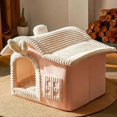 thumbnail image 1 of Foldable Dog House Kennel Bed Mat For Small Medium Dogs Cats Winter Warm Cat Bed Nest Pet Products Basket Pets Puppy Cave Sofa ShopWise Round, 1 of 24