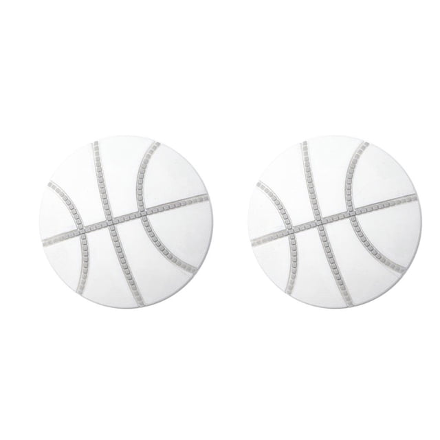 Transemion 4pcs Mute Door Rear Wall Waterproof Anti-Collision Pad Crash Waterproof Anti-Collision Pad Basketball Style 5cm white 2Set