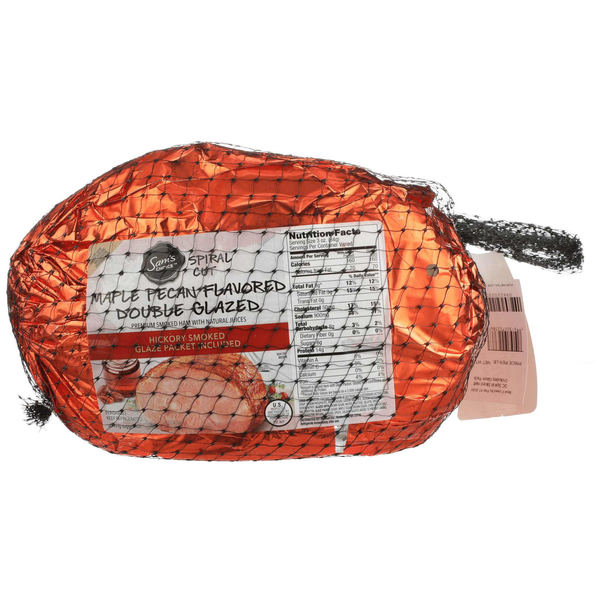 Sam's Choice SpiralCut Maple Pecan Flavored Double Glazed Ham, 8 13