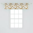 thumbnail image 2 of Ambesonne Autumn Window Valance, Butterfly Leaves Dragonfly, 54" X 12", Eggshell and Marigold, 2 of 3