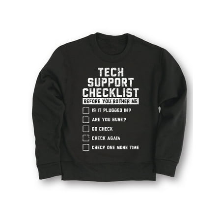 Tech Support Checklist-MEN ADULT CREW FLEECE