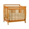 DaVinci Emily Mini 2-in-1 Convertible Wood Baby Crib in Honey Oak