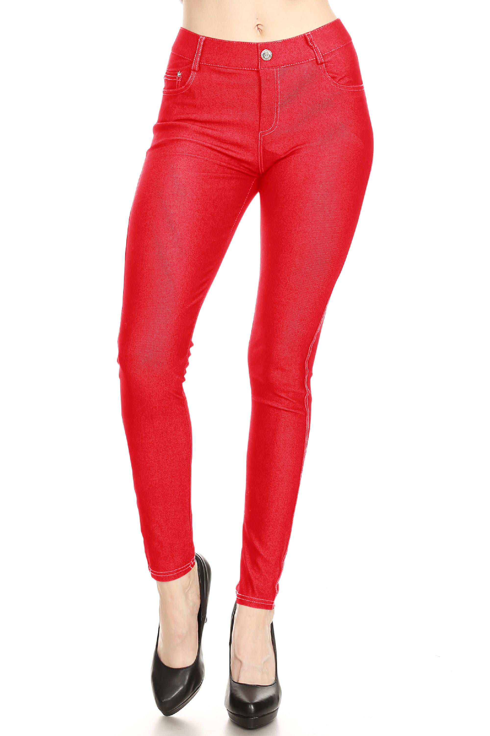 walmart red jeggings