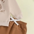 thumbnail image 4 of NOLDARES Infant Toddler Baby Boy Clothes 2pcs Long Sleeve Sweatshirt Tops T-Shirt Pocket Joggers Pants Cartoon Graphic Outfits Clothing Set(Beige,6-12 M), 4 of 6