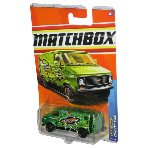 Matchbox City Action (2010) Mattel Green Chevy Van 70/100