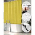 thumbnail image 5 of Split Shower Curtain for Transfer Bench, Yellow Burlap Texture Fabric Shower Curtains for Bathroom, Farmhouse Vintage Yellow Tub Sliding Transfer Bench Waterproof Bath Curtains 72"x84", 5 of 9