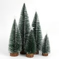 thumbnail image 5 of Yesbay Mini Christmas Tree ,Small Artificial Snow Flocked Pencil Tree with LED Lights, Tabletop Tree Ornaments with Wooden Base for Xmas Decor, 5 of 10