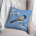thumbnail image 3 of Creative Products Chickadee Bird with Flowers on Blue 20x20 Indoor / Outdoor Pillow, 3 of 3
