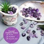Topboutique Amethyst 0.22 lb Healing Crystals Stones Set Bulk Crystals Tumbled Polished Irregular Crystal Stones Colored Rocks Amethyst Gemstones for Vase Filler Decor,Size 10-20 mm(0.4-0.8 in)