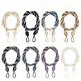 thumbnail image 2 of KFUIRDE 2Pcs Rope Curtain Tiebacks, Farmhouse Tassel Tie Backs for Window Curtains, Decorative Cord Buckle Drapery Holdbacks, Rustic Window Accessory, A, 2 of 7