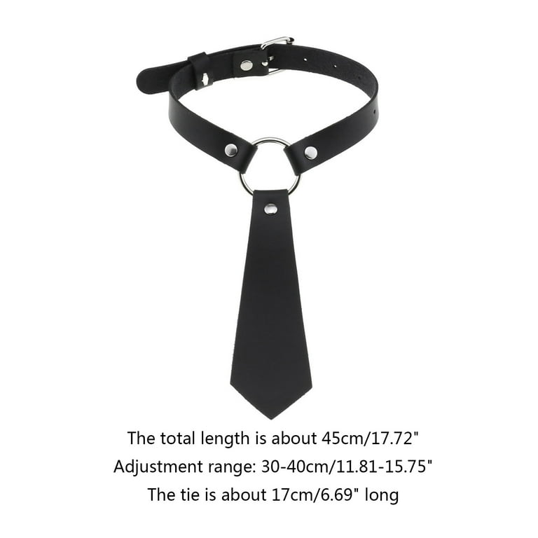 Black leather tie sale choker