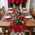 thumbnail image 5 of Christmas Placemats Set of 6, Xmas Tree Gnomes Place Mats Pine Needles Branch Red Placemat Table Decoration for Kitchen Table Dinner Xmas Holiday Party Home Decor Indoor Outdoor 13x19 Inch, 5 of 9