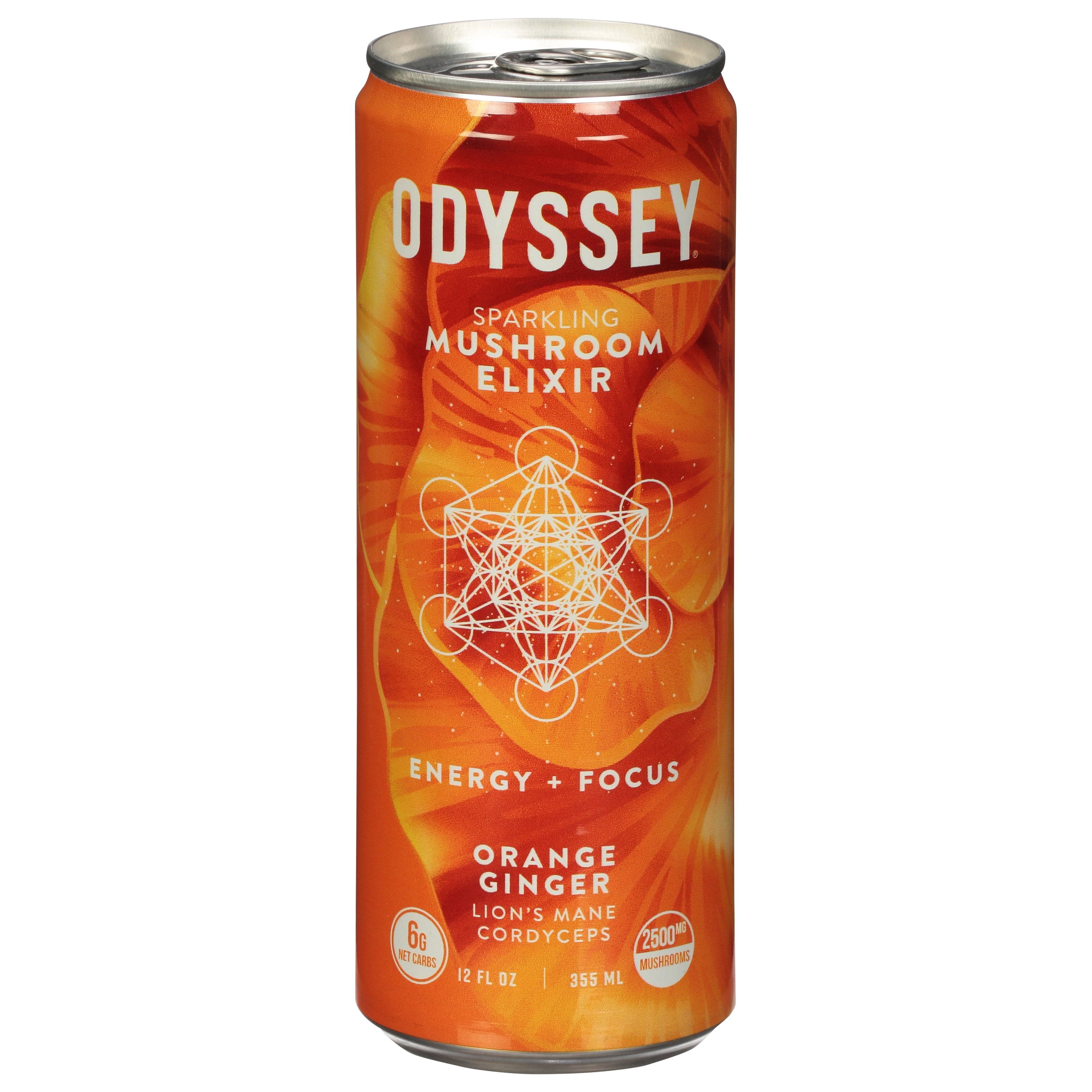 Odyssey - Sparkling Energy Orange Ginger - Case Of 12-12 Fz