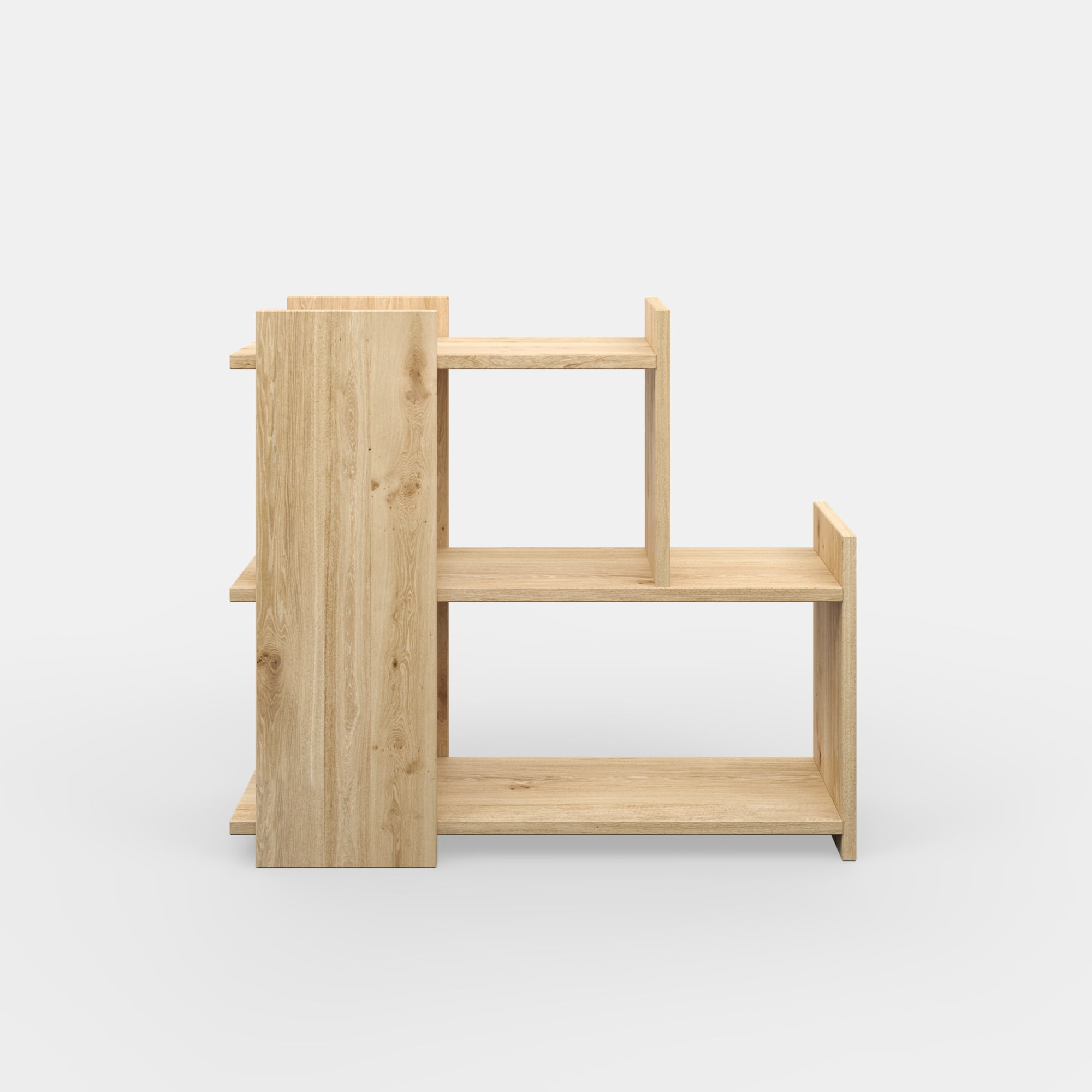 Ada Home Decor Furniture Oak 3 Tier Scovel Modern Side Table
