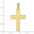thumbnail image 3 of FJC Finejewelers 10k Yellow Gold Large Block Cross Polish Open Back Charm, 3 of 6