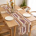 thumbnail image 3 of Brown Beige Table Runner - 36 Inch Long, Kitchen Dining Table Runner Dresser Scarves, Vintage Farmhouse Shabby Wooden Grain Farmhouse Decor for Coffee Tables Wedding Party Banquet, 3 of 8