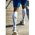 thumbnail image 4 of Athletec Sport Compression Calf Sleeve (20-30 mmHg) for Shin Splints, Running, Travel, Cycling, Leg Pain and Calf Pain Relief - Size Large/X-Large in White (One Pair), 4 of 9