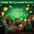thumbnail image 5 of Kokovifyves St Patrick'S Day Flags Double Printed Banner Shamrocks Hat Gold Coins Luck Green Yard Sign Trefoil Poster Photo Irish Holiday Decorations, 5 of 9