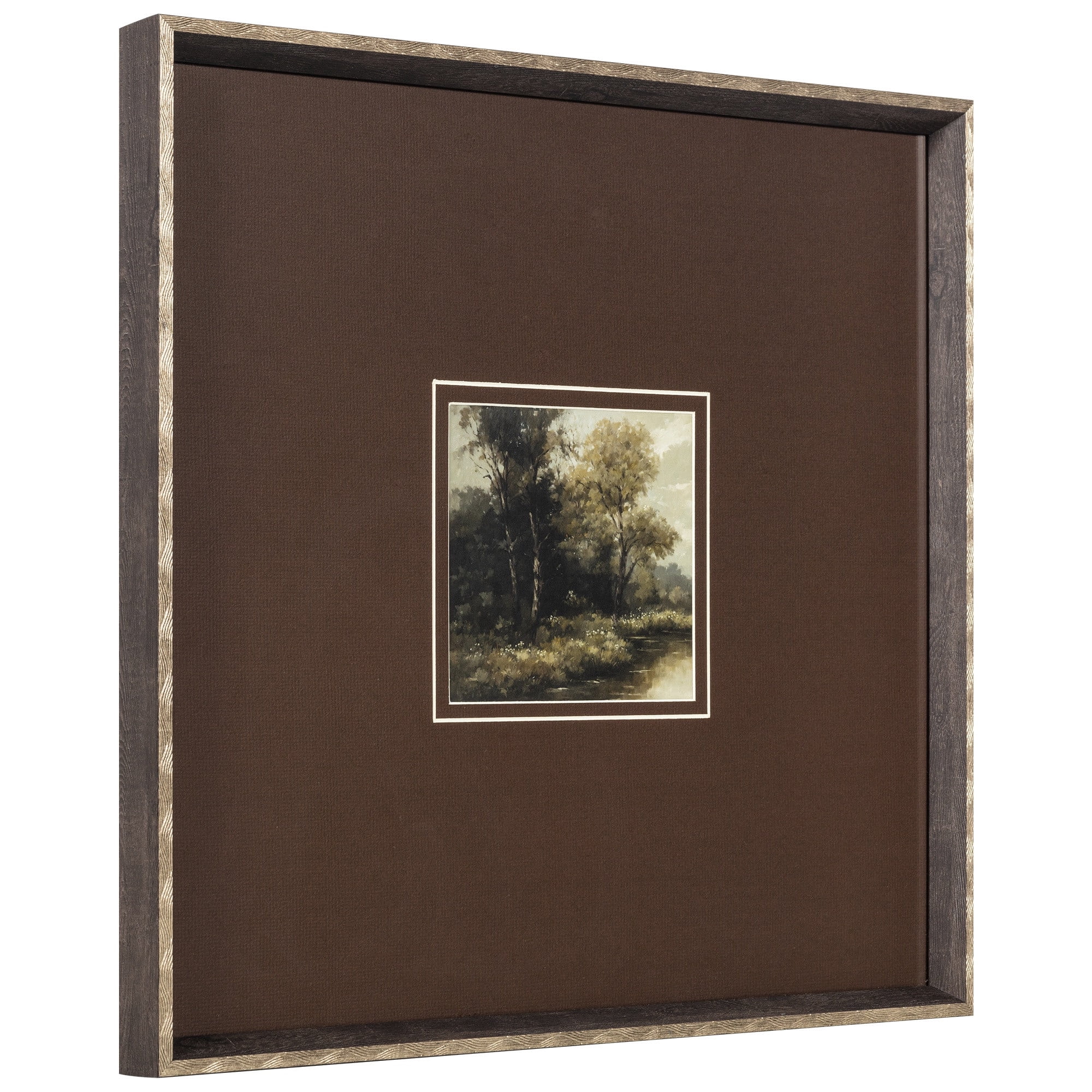 My Texas House Follow the River Bend 20x20 Framed Wall Art