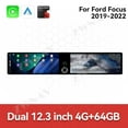 thumbnail image 3 of ZWNAV Dual 12.3 inch for Ford Focus 2019-2022 GPS Navigation Android 13 Car Radio CarPlay Multimedia Player Head Stereo Unit HD Screen, 3 of 15