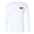 thumbnail image 4 of qucoqpe Valentine's Day Shirts for Men 2026 Spring Fashion Casual Love Heart Printed Long Sleeve Tops Loose Pullover Blouse, 4 of 5