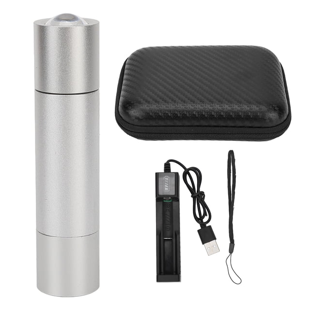 Linterna de terapia LED roja para hombres y mujeres, dispositivo de terapia infrarroja portátil recargable para hombros y cuello, color plateado