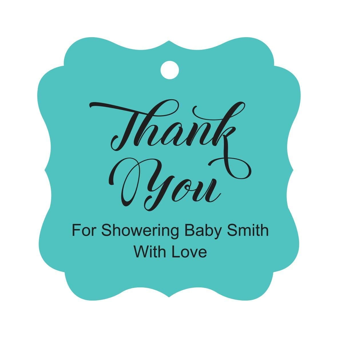 Darling Souvenir Baby Shower Thank you Favor Tags Custom Hang Gift Tags