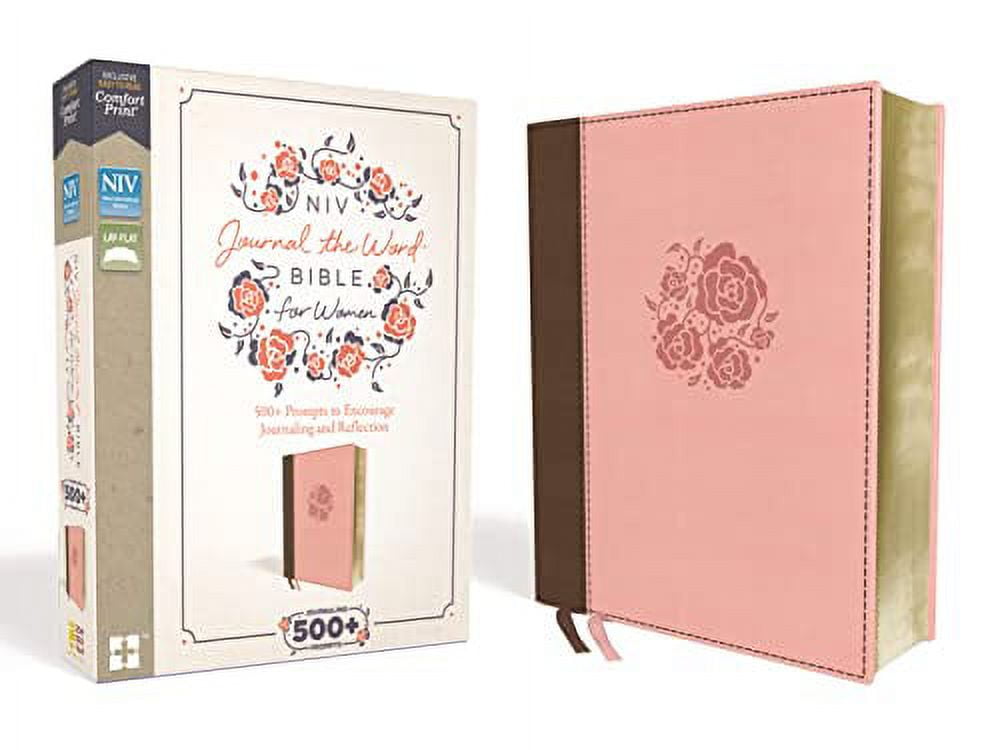 NIV Journal the Word Bible NIV, Journal the Word Bible for Women, Leathersoft, Pink, Red Letter Edition, Comfort Print: 500+ Prompts to Encourage J, (Hardcover)
