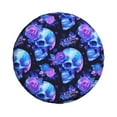 thumbnail image 4 of Spare Tire Cover, Cool Crystal Skull Flower Wheel Cover Tire Covers For Trailers Car Truck Camper Universal Tire Covering Fits Diameter14"-17", 4 of 4