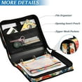 thumbnail image 3 of FORMRS Zipper Binder with Shoulder Strap 1.5-inch Ring 500 Sheet Capacity File Bag, Colorful Flowers Pattern, 3 of 5