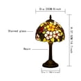 thumbnail image 4 of 1pc 8 Inch Stained Glass Table Lamp, Handmade Living Room, Dining Room, Bedroom, Warm Bedside Lamp, Bar, Retro European, Rustic Style, Mediterranean Simple European A Variety Of Choices Creative Gifts, 4 of 5