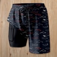 thumbnail image 2 of Womens Swim Shorts with Compresssion Liner 2026 Summer Casual Elastic Waist Leopard Print Board Shorts with Pockets Beachwear, 2 of 4
